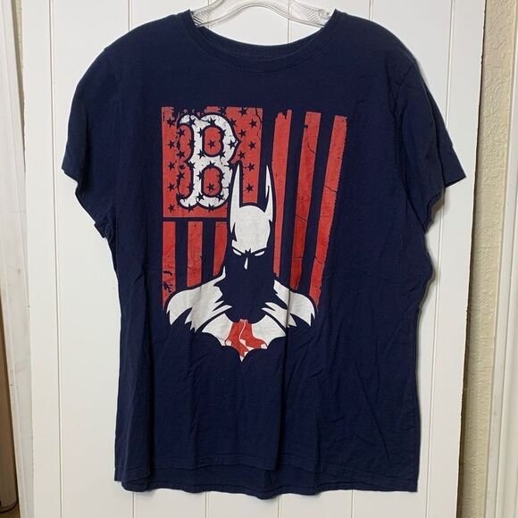 BOSTON RED SOCKS, Batman, T-Shirt XL - Picture 1 of 10